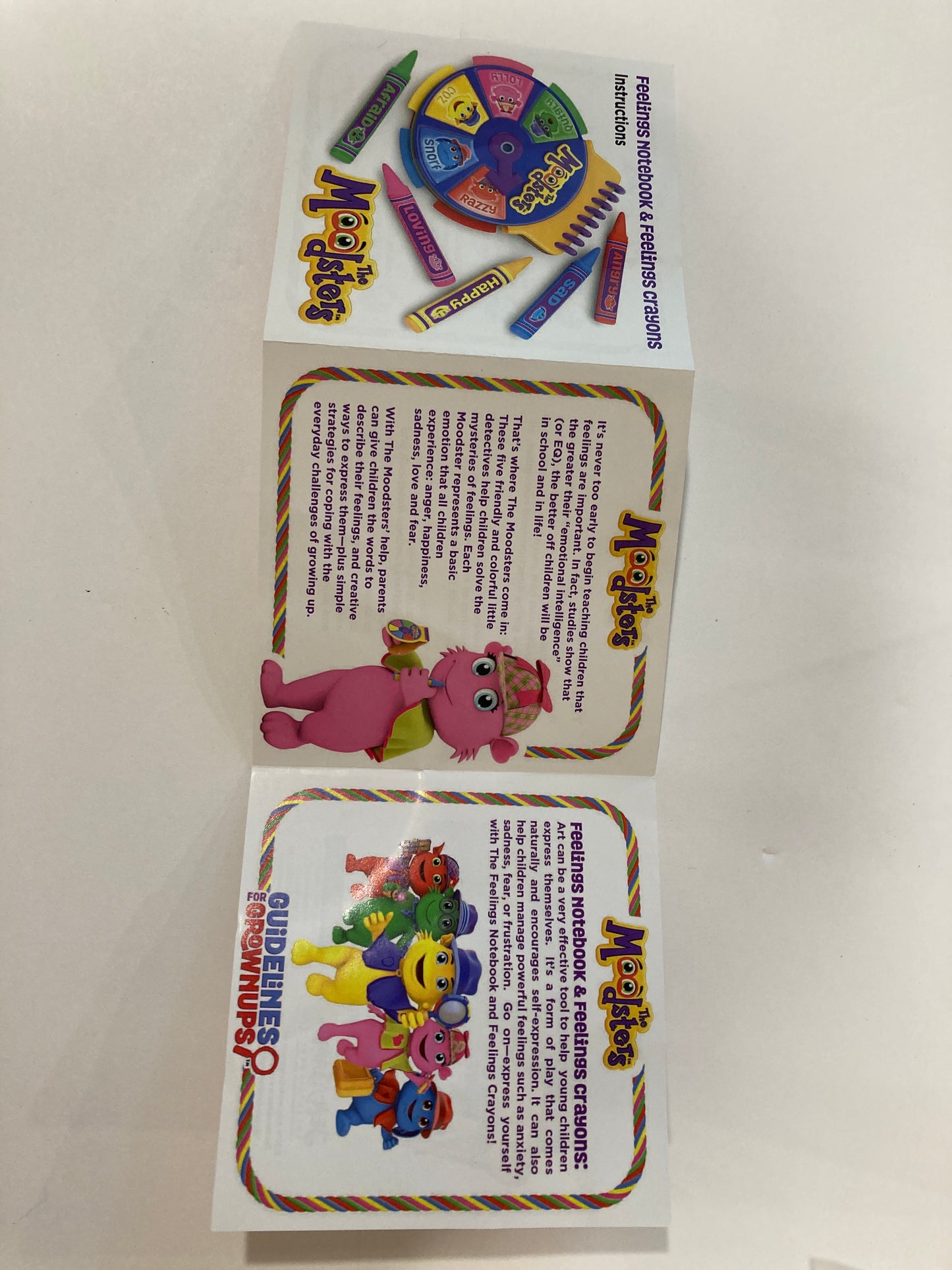 #119-The Moodsters Feelings Notebook & Crayons