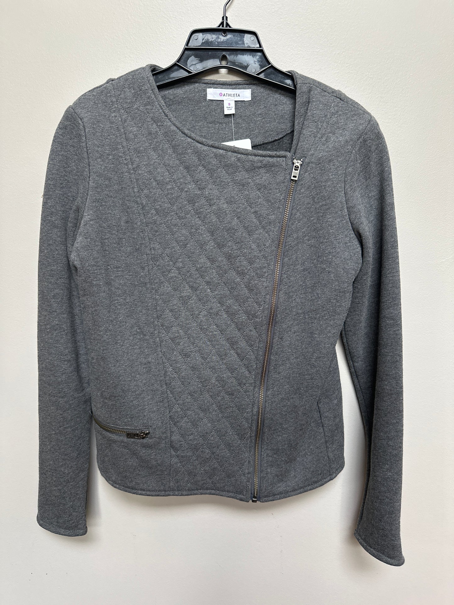 #133 Athleta Charcoal Sz Small Zipper Jacket Blazer