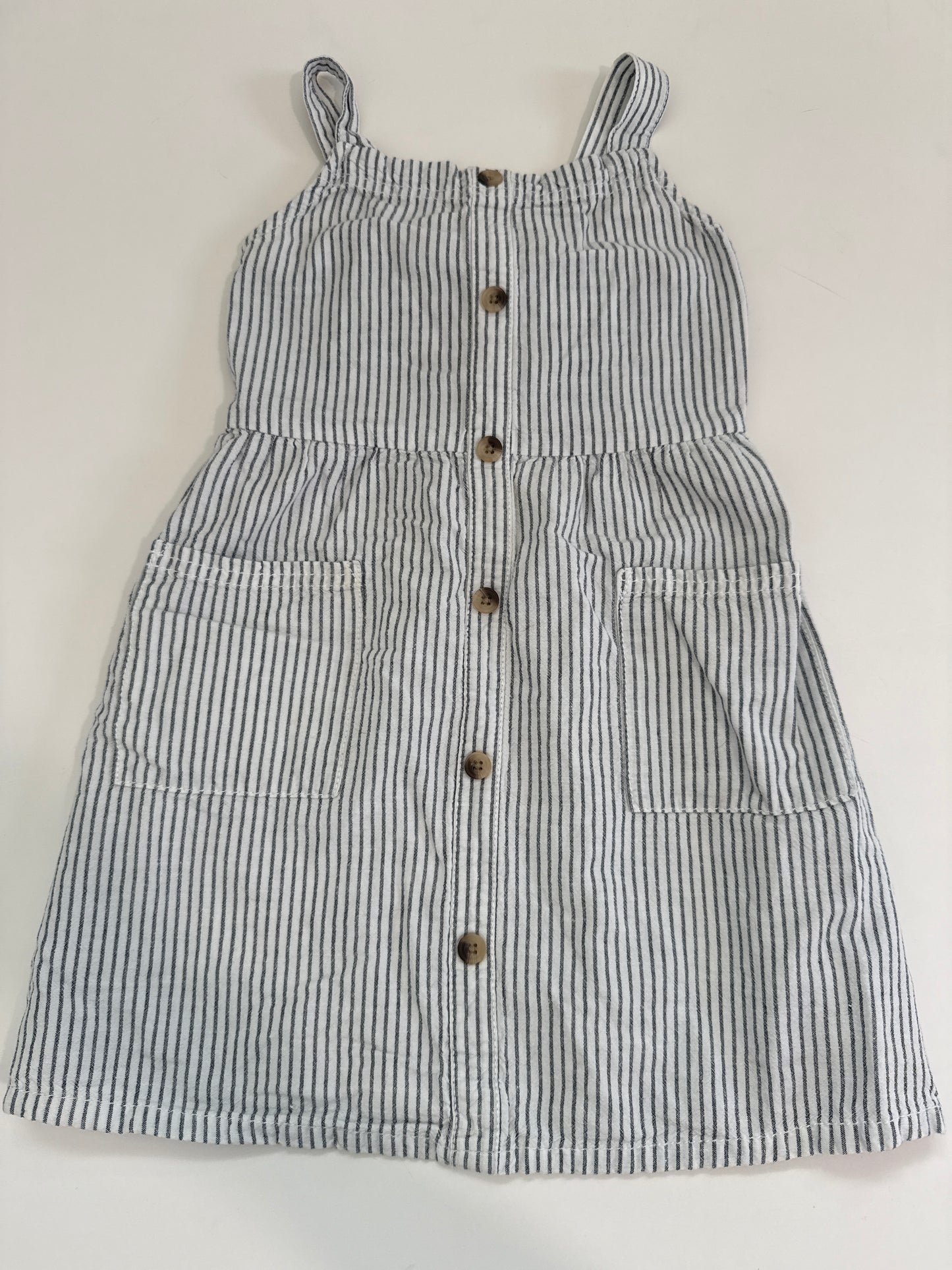 #64 Old Navy Button Striped Dress Size 5