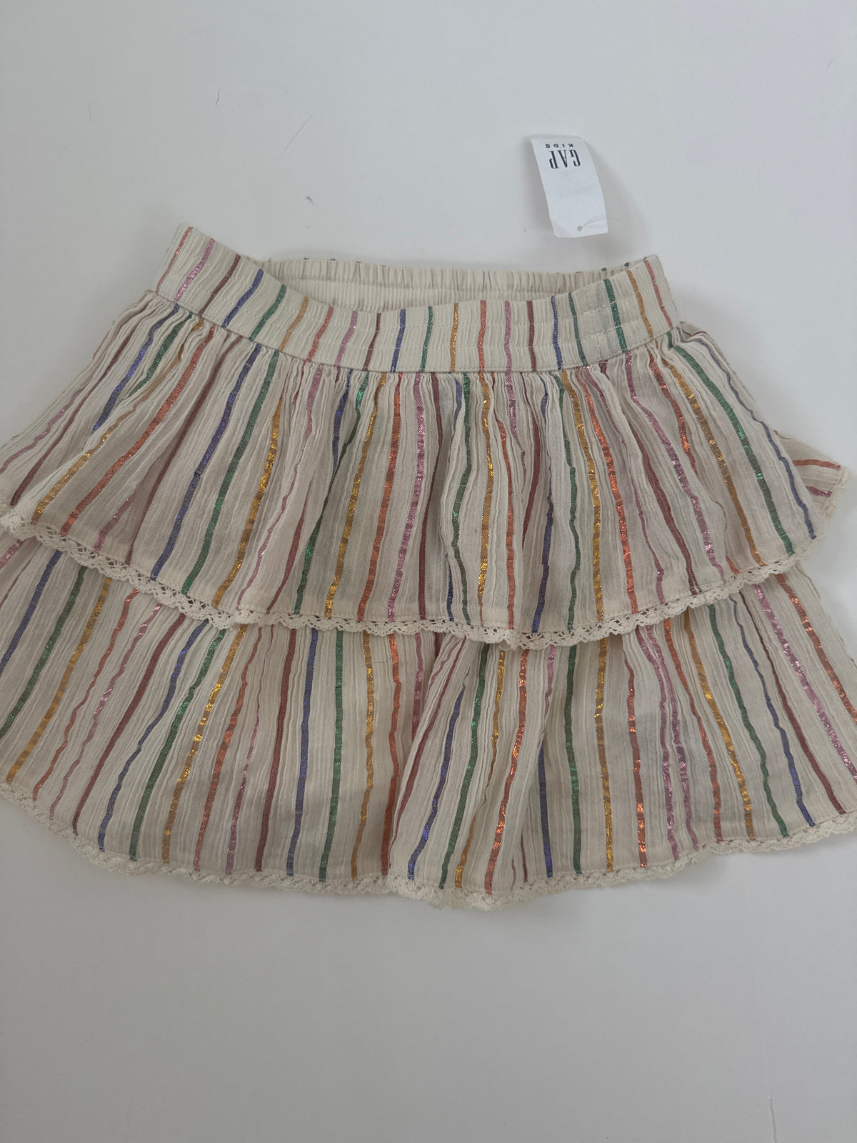 #64 NWT Gap Tiered Striped Skirt Size S (6-7)