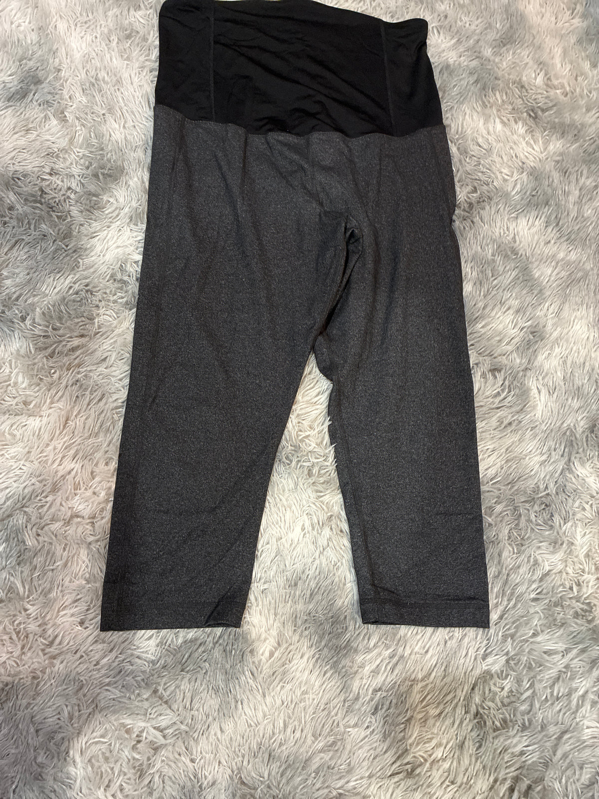 SCO46-Gray maternity capris- women-XL