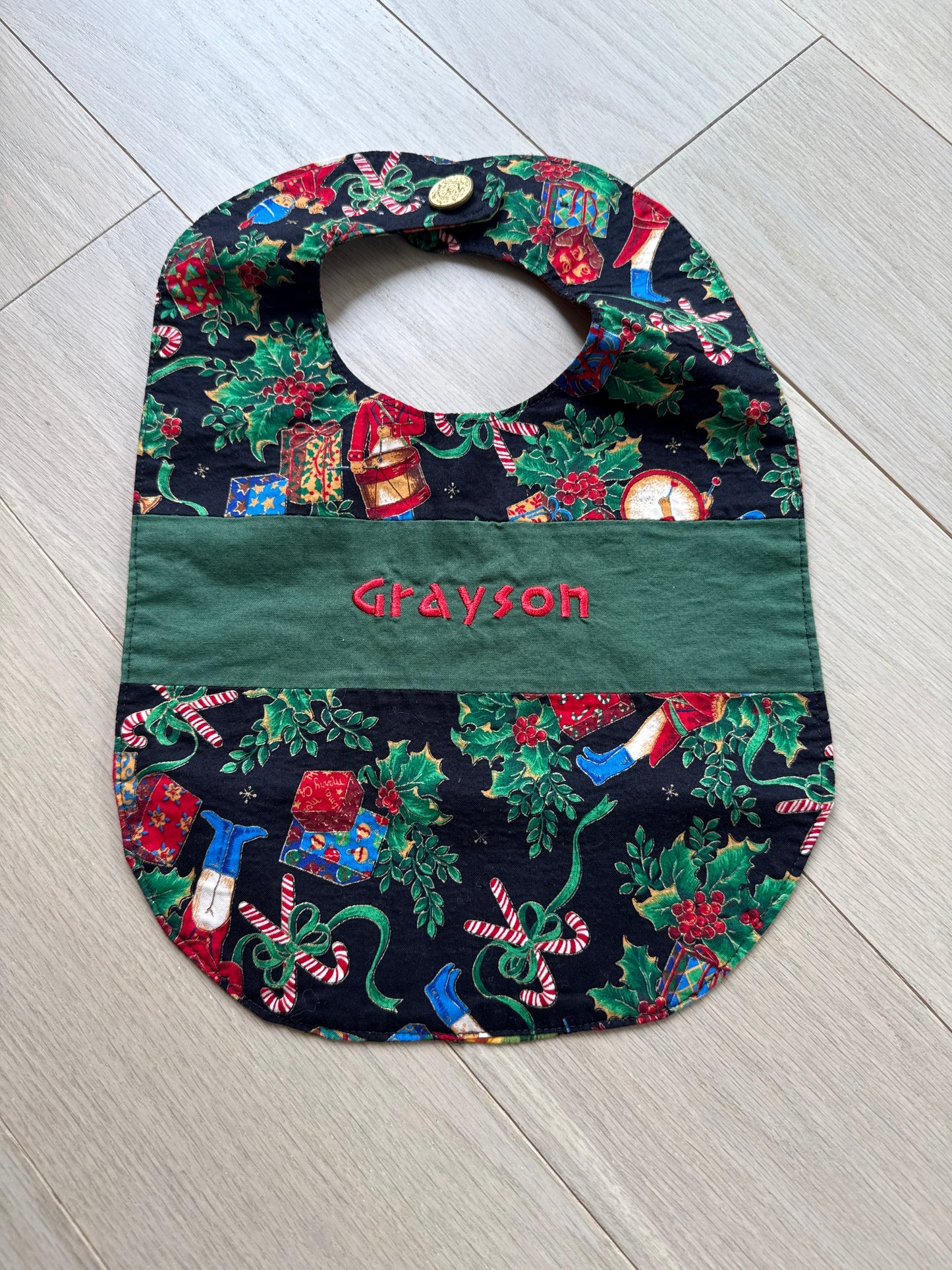 Seller #216 Boys ‘Grayson’ pajamas and bib, 24 mos EUC
