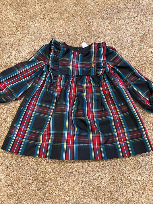 #47, girls 18-24mo, Gap holiday plaid long-sleeve dress