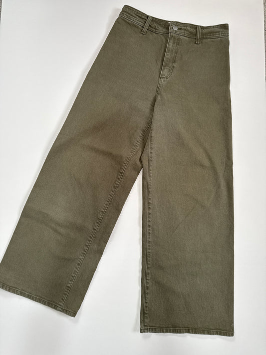 #96 High-Rise NWOT Olive Wide Leg Jeans Size 8 (fits like 6)