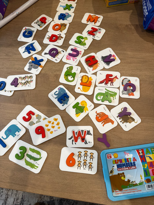 #81 alphabet and number match- has 2 Ys and missing a w