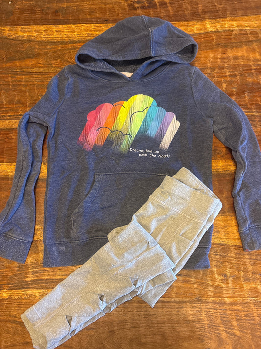 #182 size 6 hoodie + Free athleta leggings due to small holes