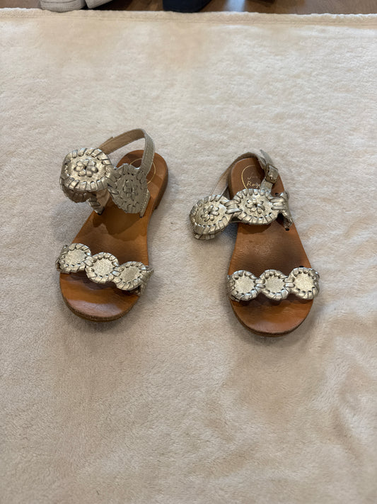 #81 Girls Shoe Size 12 Jack Rogers gold