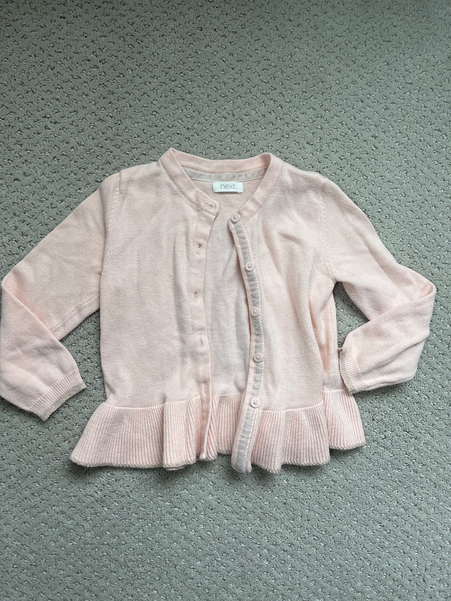 #40 Girls 2T  Next Pink Peplum Cardigan