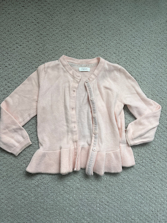 #40 Girls 2T  Next Pink Peplum Cardigan