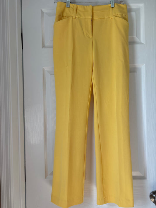 Seller #62 Womens New York and Company stretch yellow pants sz 2 EUC