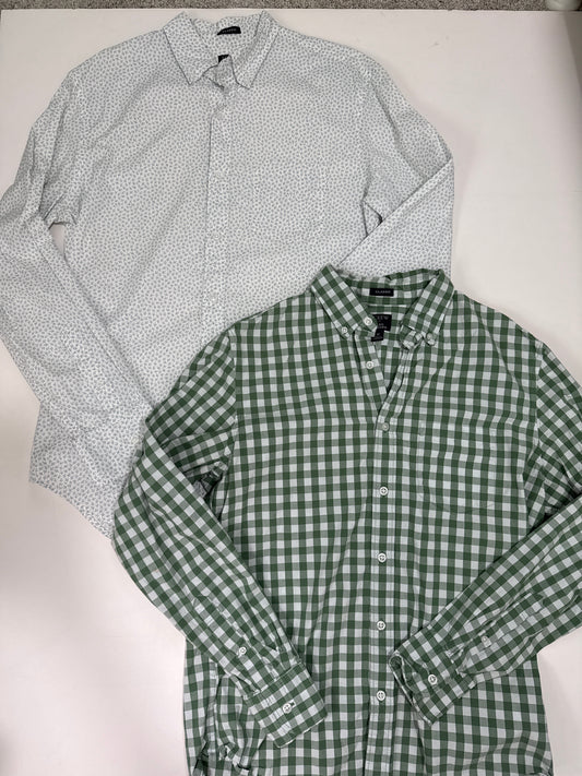 #64 J. Crew Classic Fit Button Down Set Size M