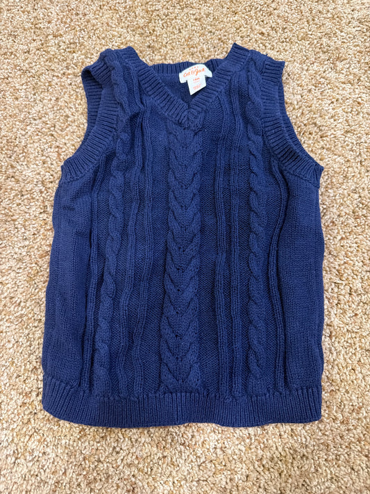 #47 boys 18mo navy sweater vest, cat and jack