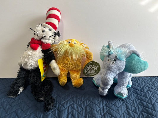 Seller #216, Dr. Seuss plush figures, NWT