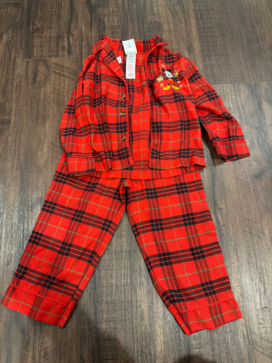 #107 boys size 3 toddler Disney Christmas pajamas