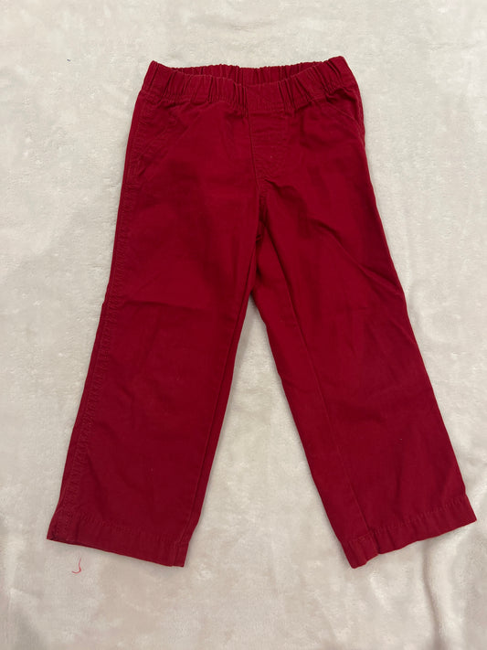 #92A Boys 3t carters red holiday pants euc