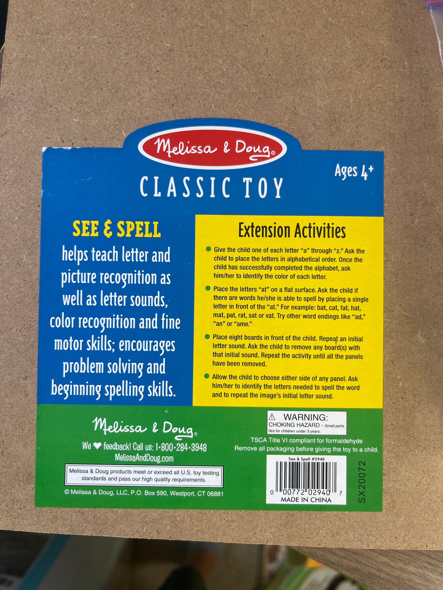 Seller #213 Melissa & Doug See & Spell Educational Toy EUC