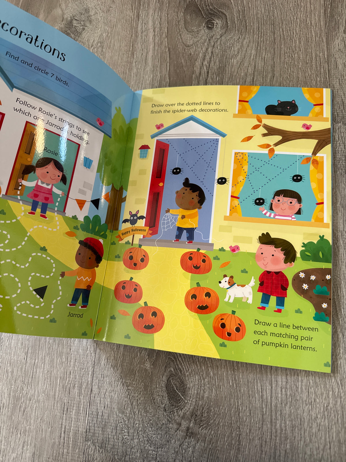 #149 New Usborne wipe clean Halloween activity book