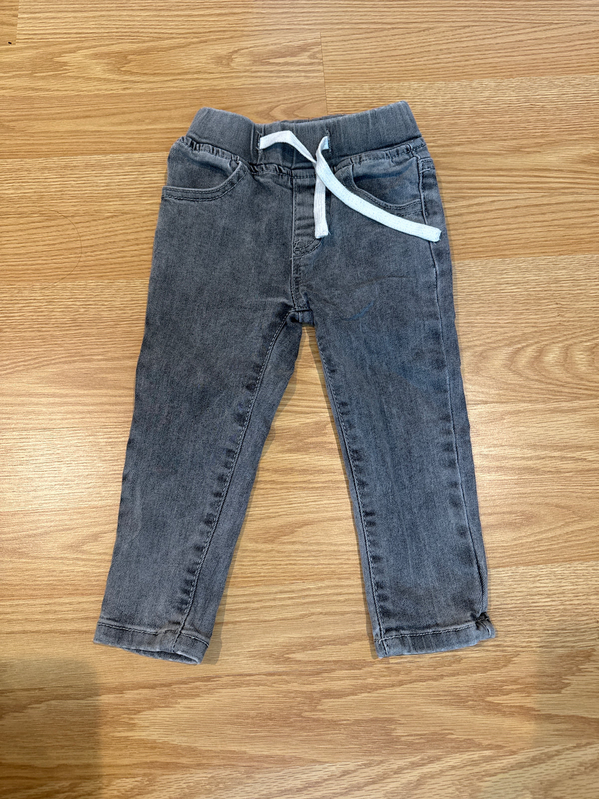 #87 little bipsy 18-24 month grey denim jogger EUC