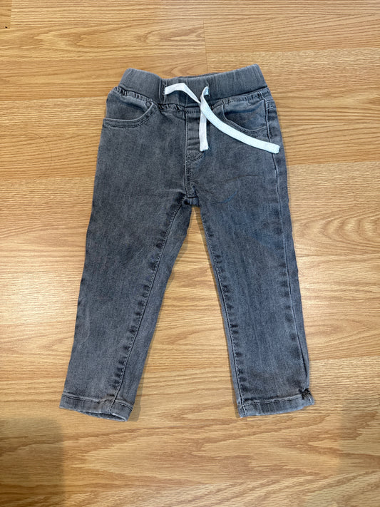 #87 little bipsy 18-24 month grey denim jogger EUC