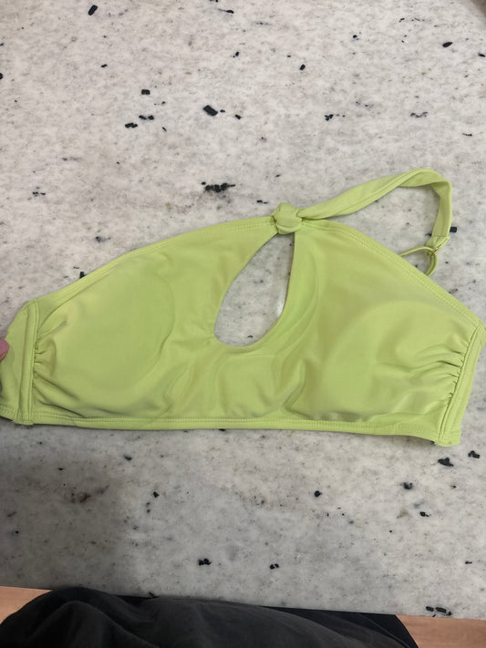 Seller #30 - Xhiliration (Target) Women's One Shoulder Keyhole Green Swim Top - Size Large