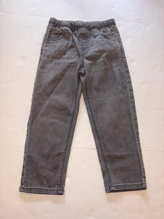 Seller 118 VGUC Boys Jumping Beans elastic waist gray jeans. Size 5T