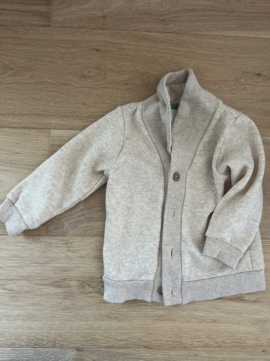 #110 Boys 18 Months Beige Cowl Neck Sweater