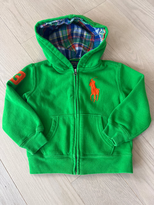 Seller #216 Boys Polo Ralph Lauren green hoodie, sz 3T EUC