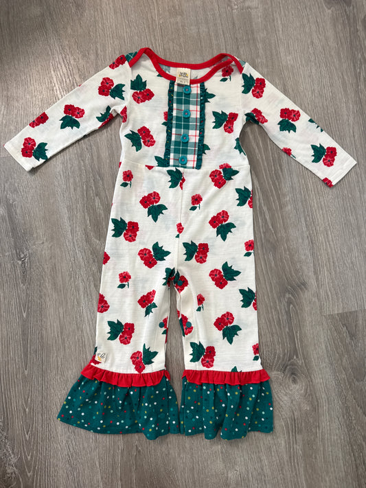 #149 Girls Wildflowers size 2 Christmas pajamas