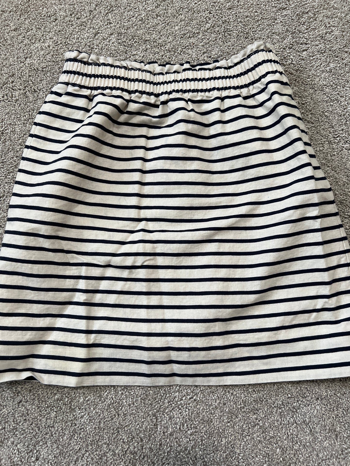 J. Crew Elastic Waist Striped Skirt Sized 0
