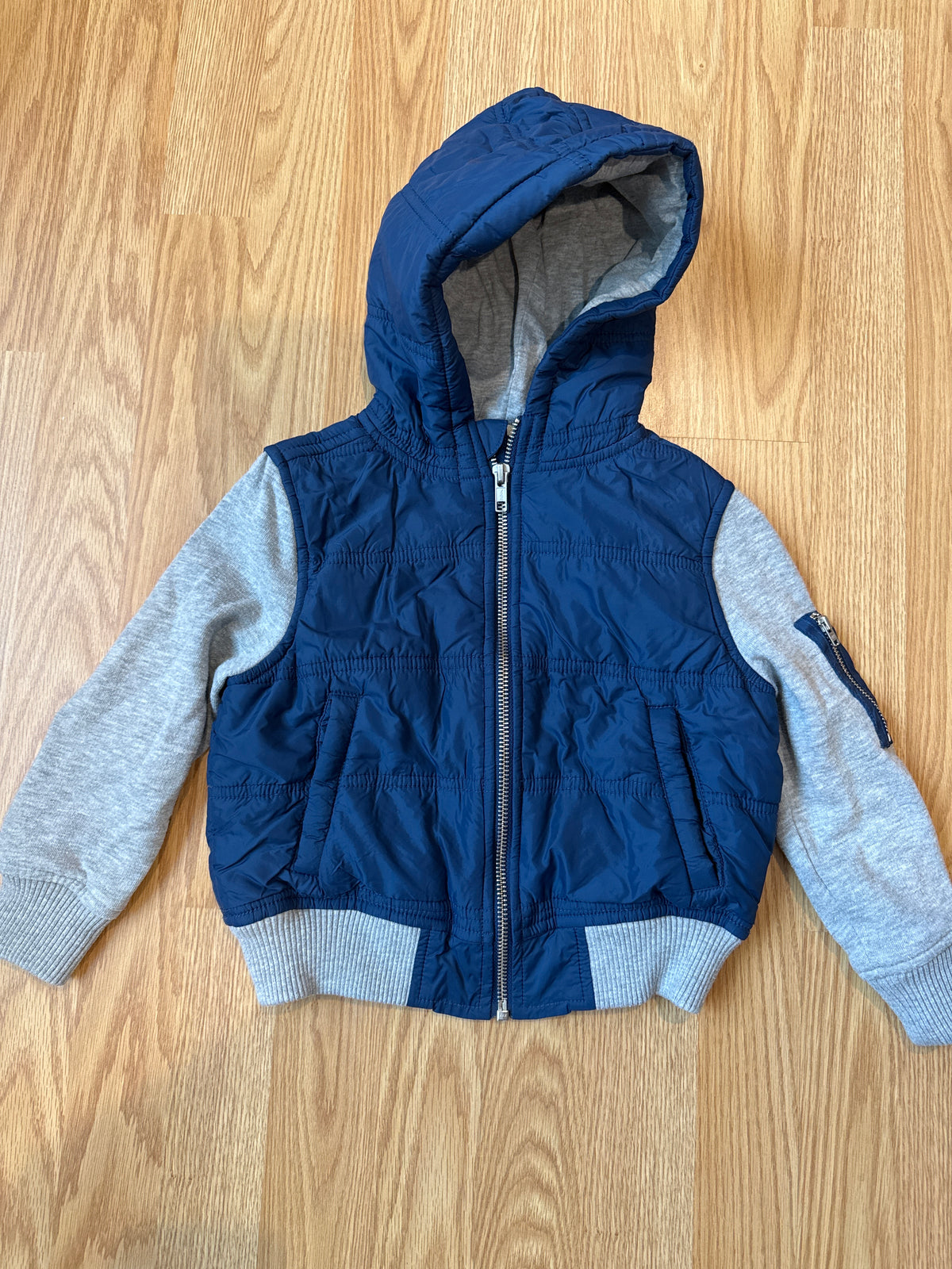 #87 Tucker + Tate size 3 blue and grey jacket EUC