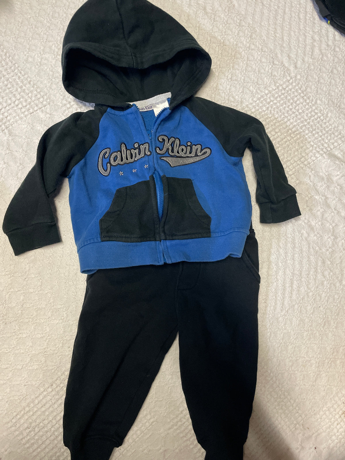 Seller #57 Boys 12 month Calvin Klein zip jacket and pants