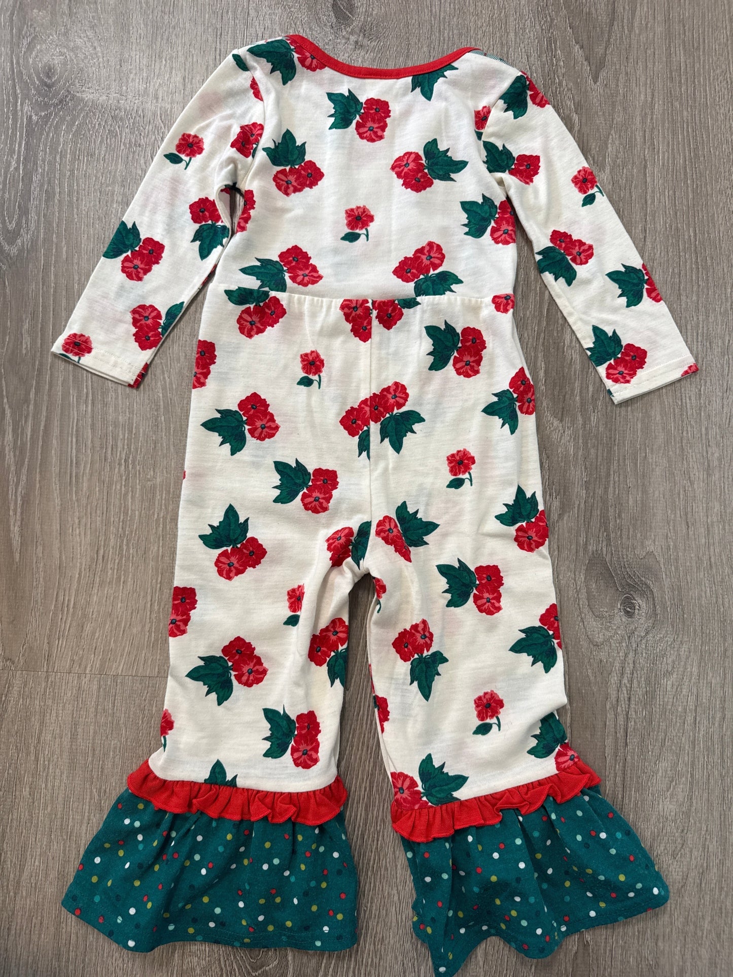 Seller #149 wild flowers size 2 girls Christmas pajamas reduced