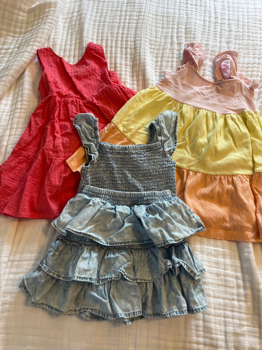 Lot of 3- 4t dresses