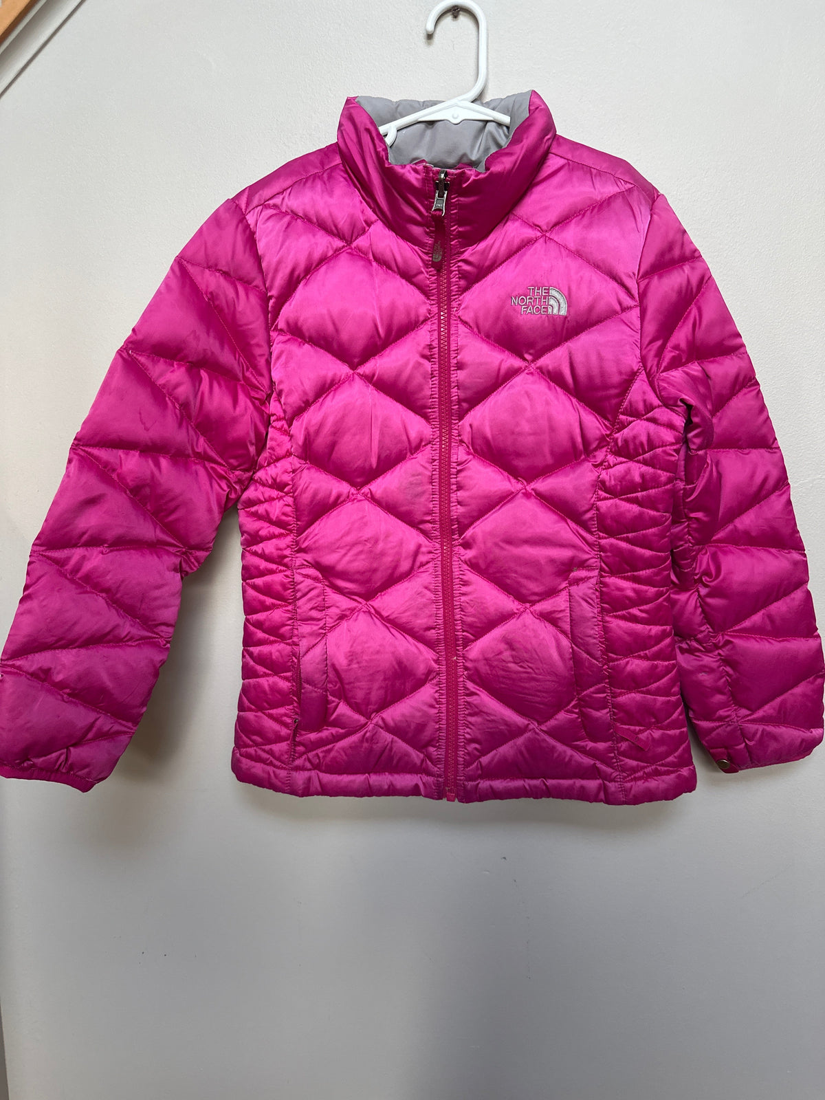 #130 North Face Girls Sz 10/12 Winter Coat Pink Puffer