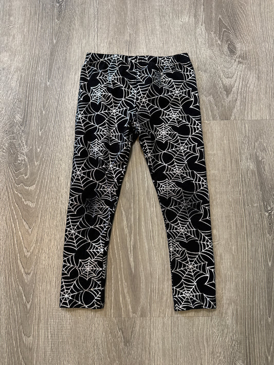 #149 girls 4T Halloween web sparkle leggings