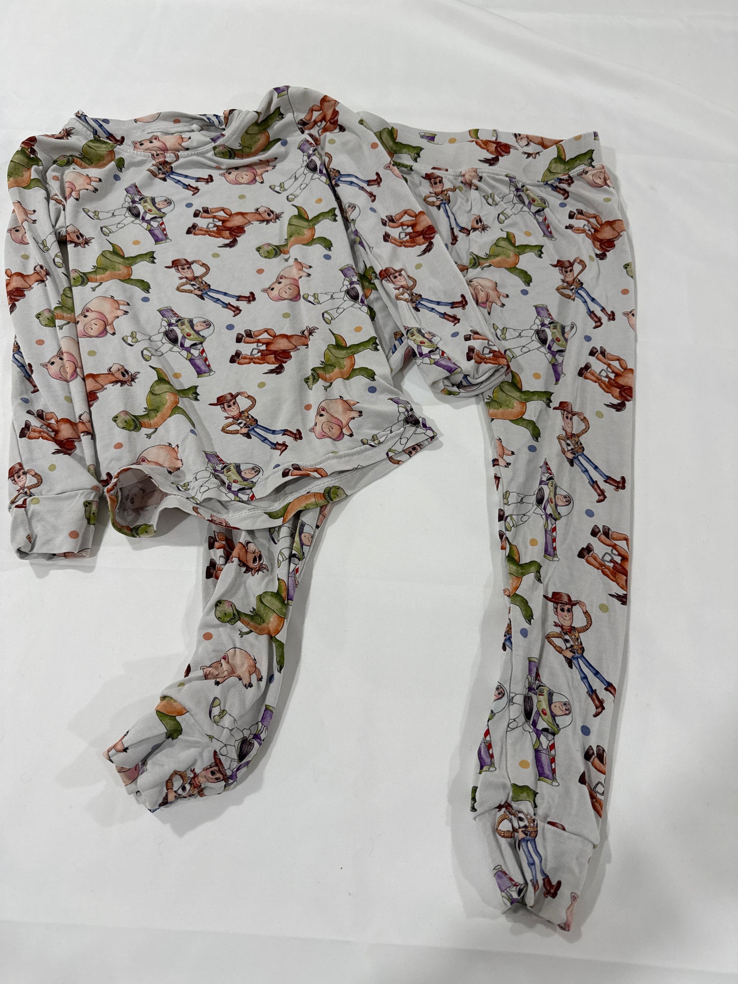 Seller 16- Toy Story bamboo pajamas. June+Grey 3t
