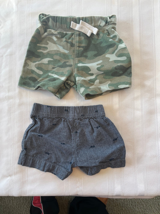 #57  Boys 3 mo shorts bundle (2) EUC