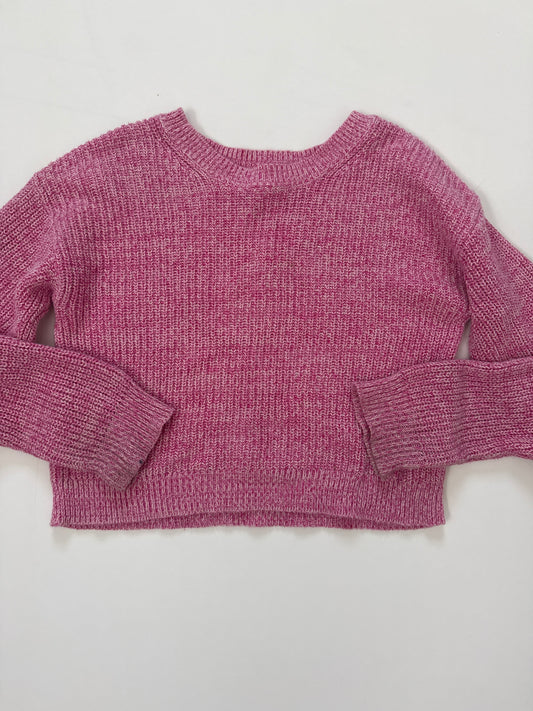 #64 C&J Pink Sweater Size M(8) small stain on sleeve