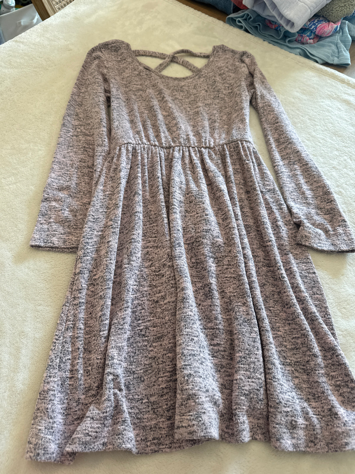 #81 Girls 7/8 star ride pink/black dress light weight