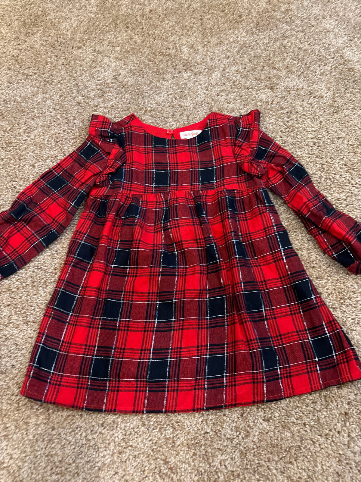 #47 Cat and Jack, holiday plaid dress, girls 2t