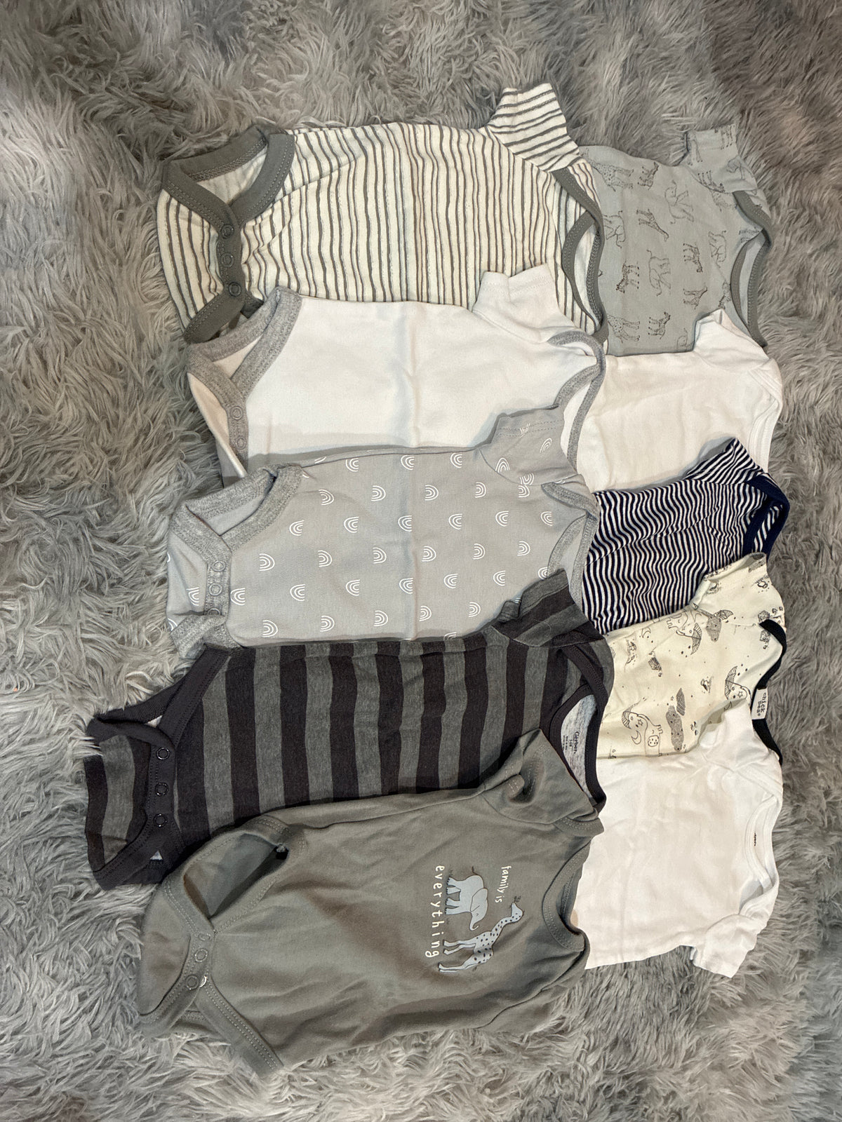SCO46-onesies-3-6 months-gender neutral-10 pack