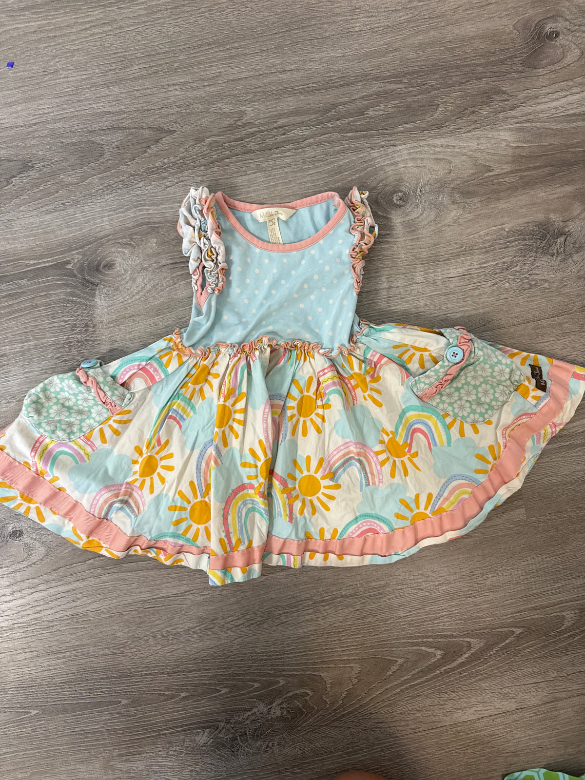 #149 Girls size 2 Matilda Jane sunshine rainbow dress