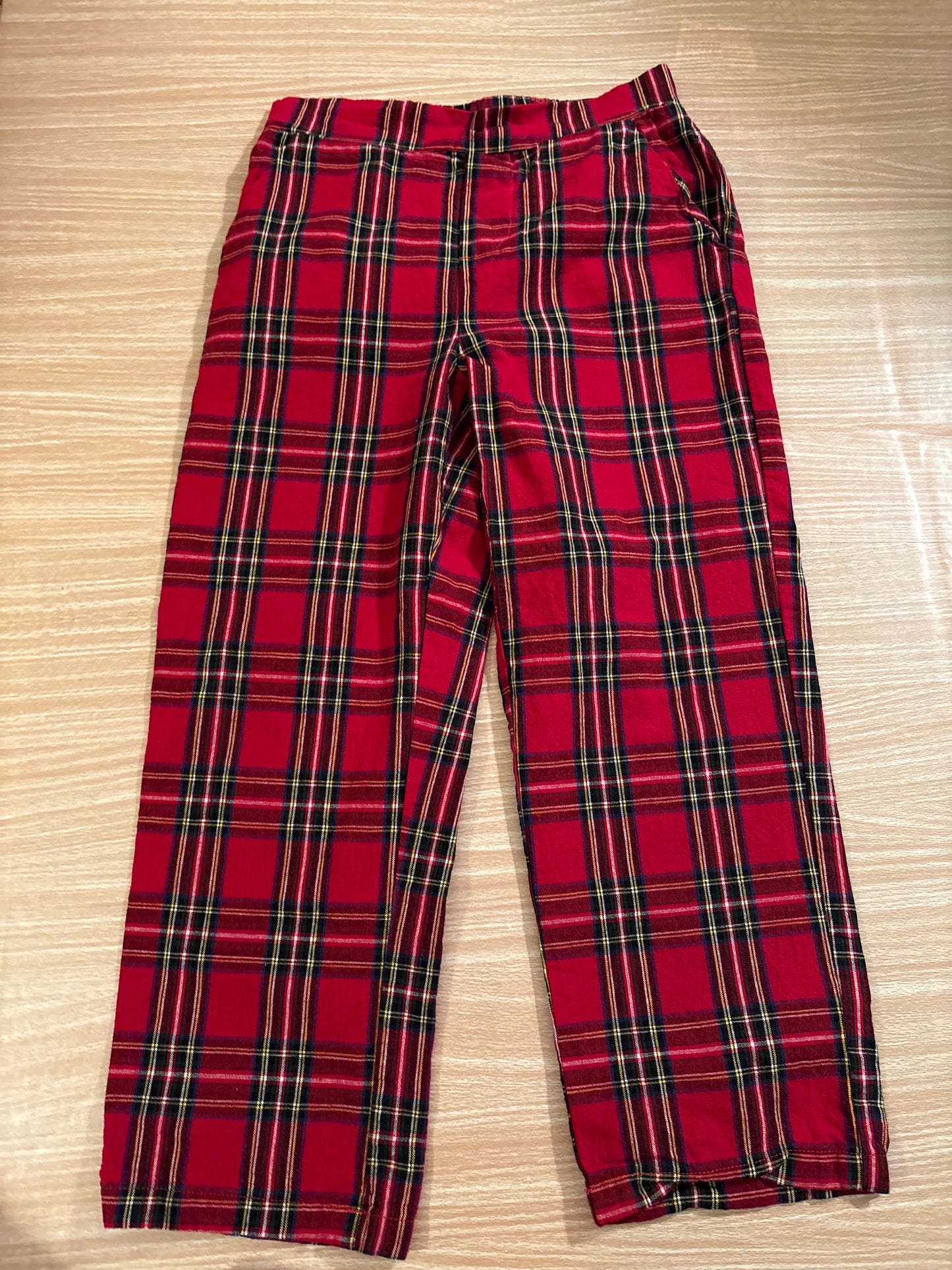 #102 Classic Whimsy Boys Red Christmas Plaid Pants size 8
