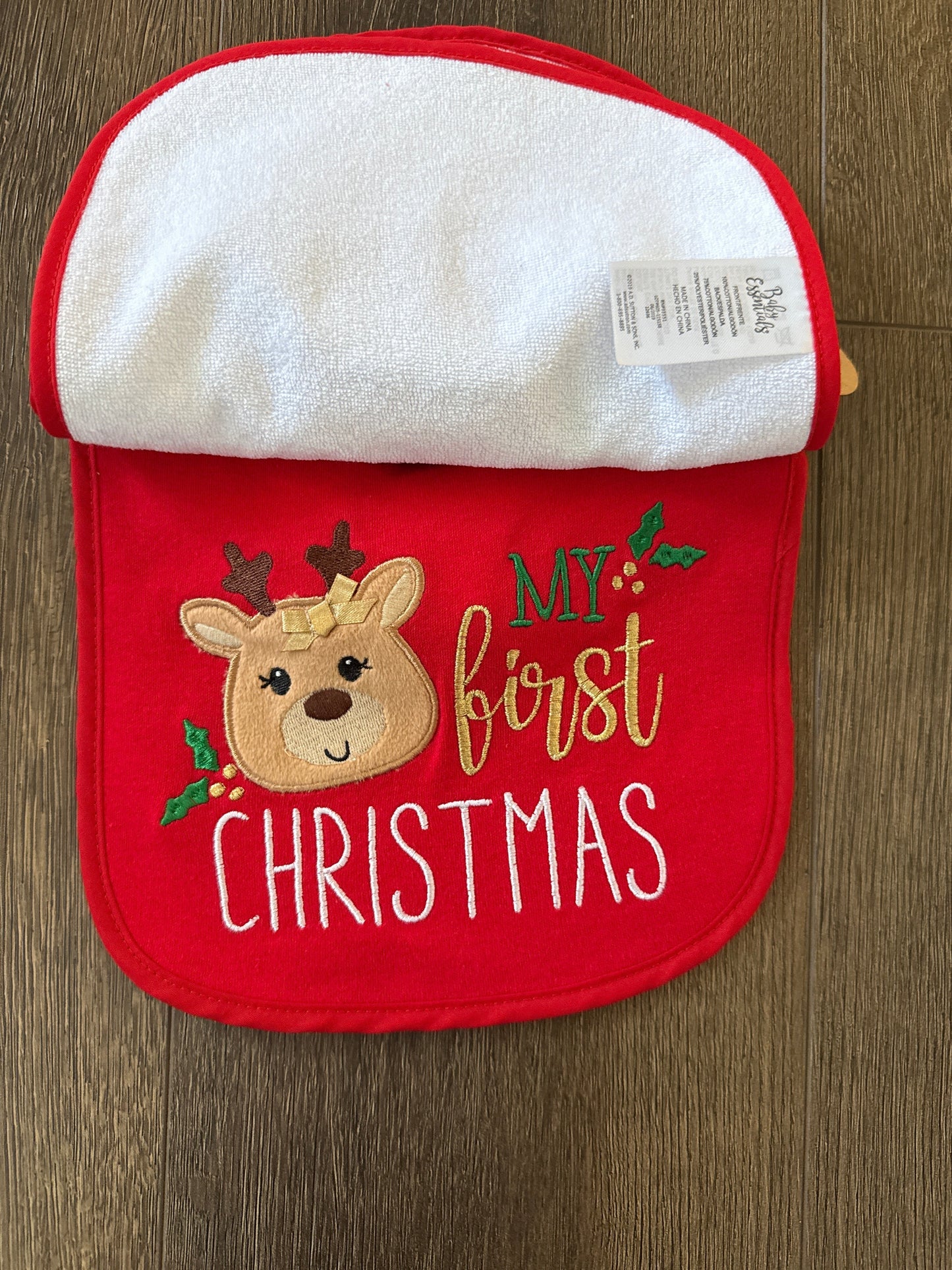 #173-reduced NWT First Christmas bibs (set of 3)