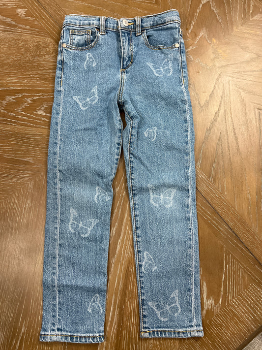 Art class size 6 girls butterfly jeans adjustable waist