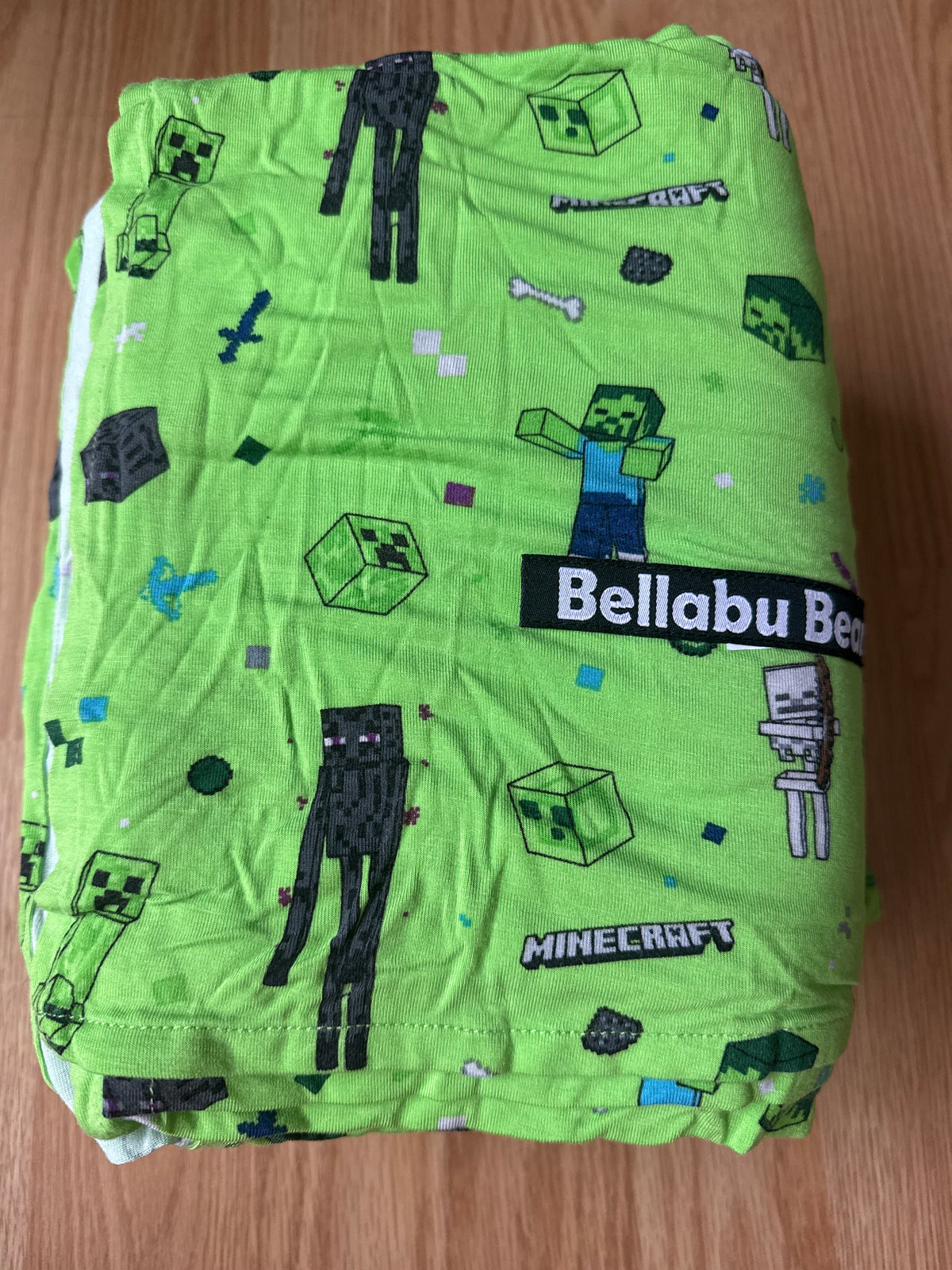 #87 Bellabu bear twin Minecraft bamboo sheet set