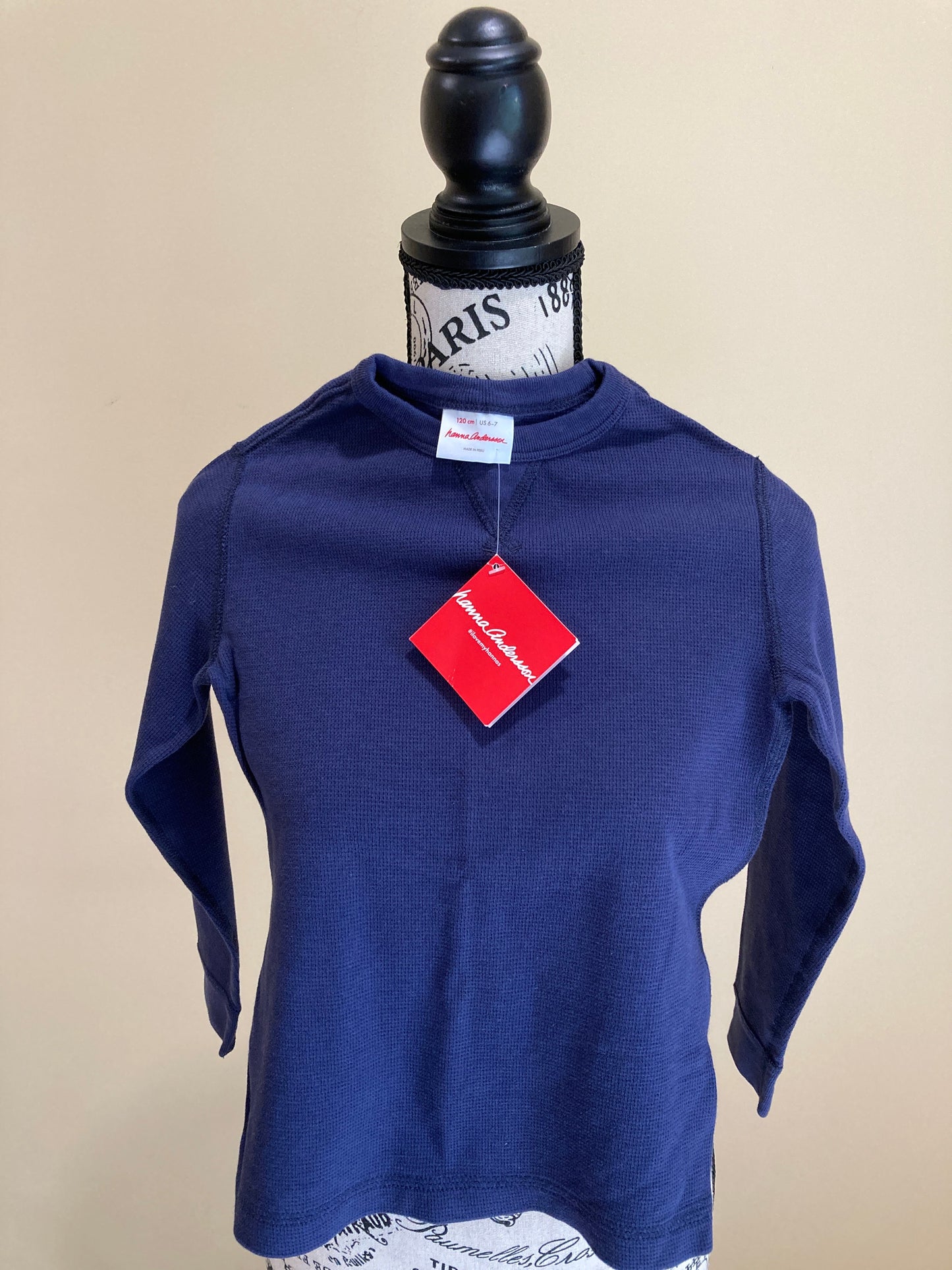 #119-Brand New Hanna Andersson long sleeve shirt Size 120 (6/7)