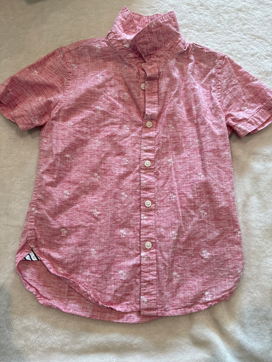 #81 Boys 5/6 Cactus Boys palm tree short sleeve button down
