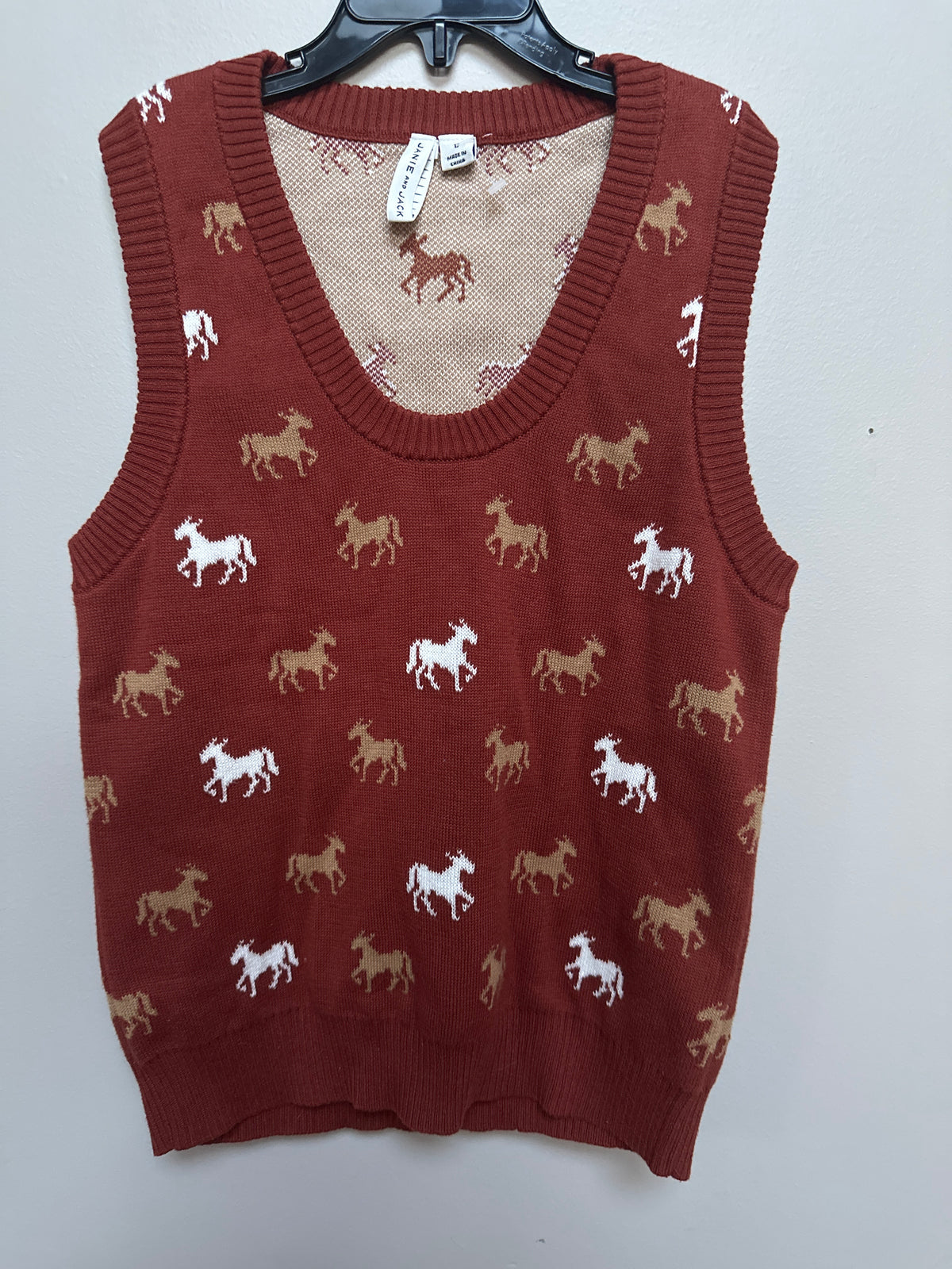 #130 Sz 12 Janie and Jack Horse Equestrian Sweater Youth