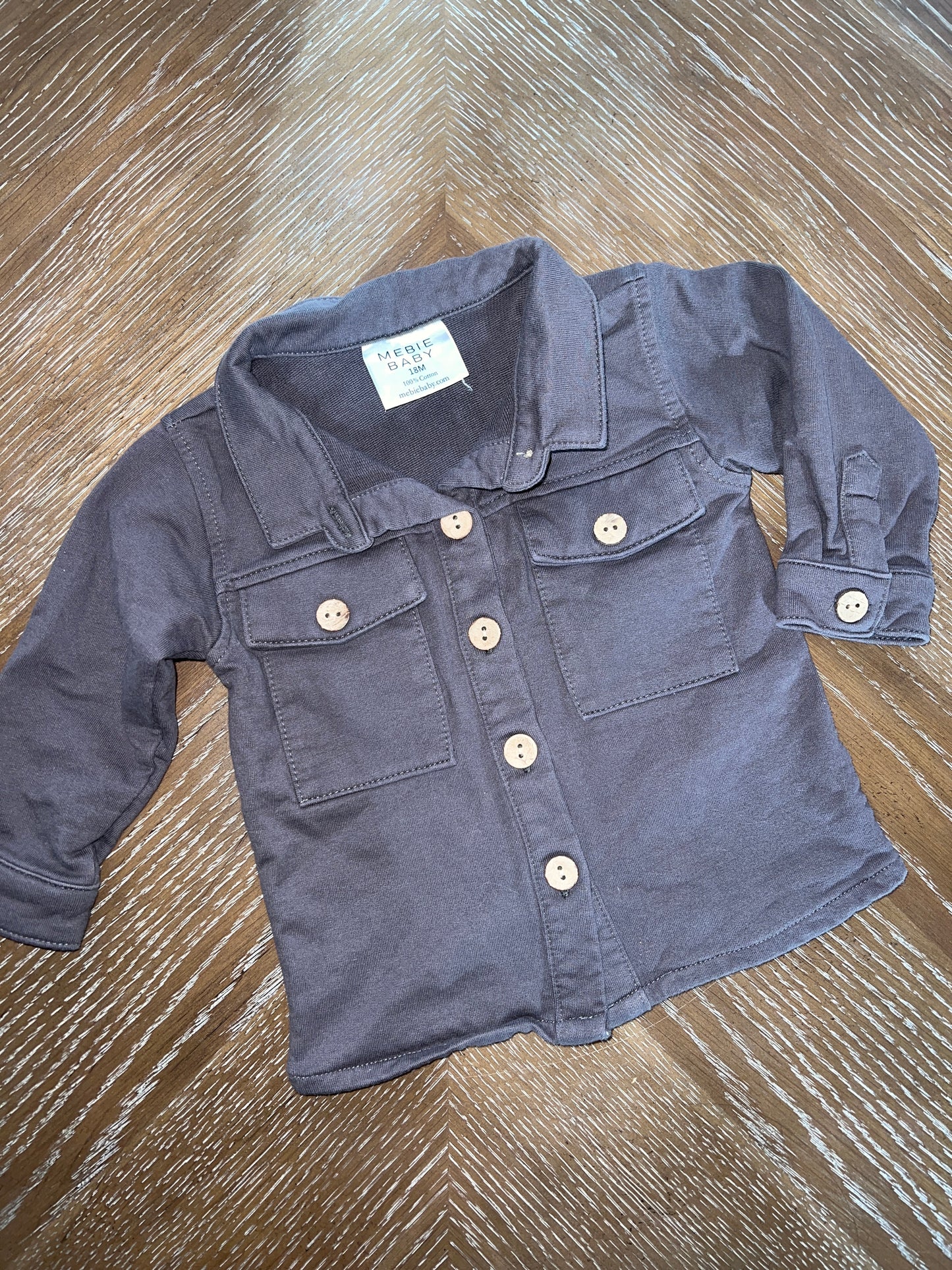 Mebie Baby charcoal shacket 18 month